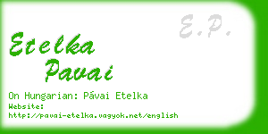 etelka pavai business card